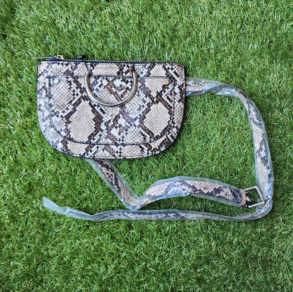 🎉2X HP🎊 Zara Snake Print Belt Bag/Fanny Pack - Picture 3 of 6
